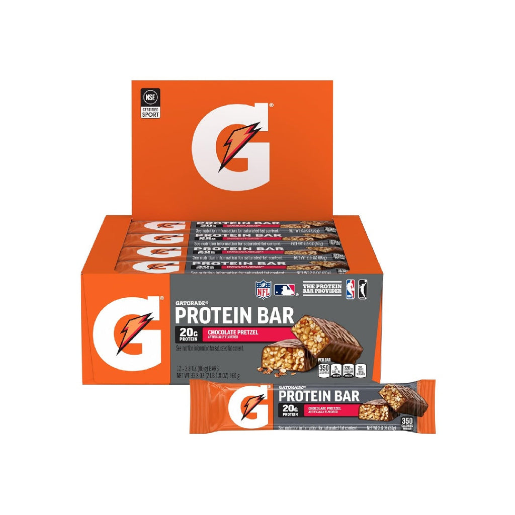 Gatorade Whey Protein Bar, 2.8 oz (12 pack, 20g protein per bar)