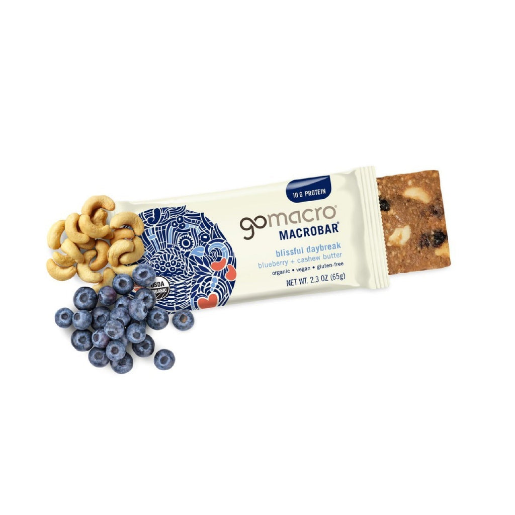 GoMacro MacroBar Organic Vegan Protein Bars, 11 grams of plant protein, 280 calories (2.3 Ounce Bars, 12 Count)