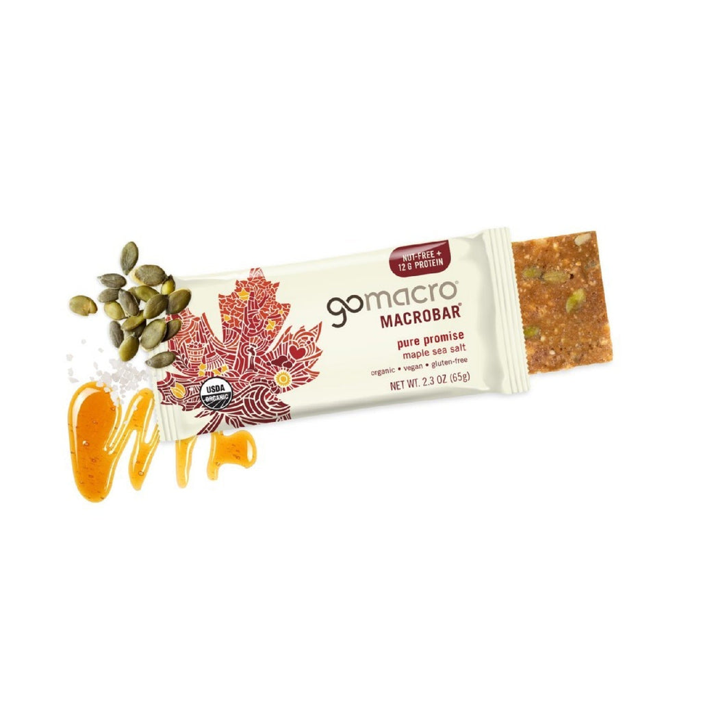 GoMacro MacroBar Organic Vegan Protein Bars, 11 grams of plant protein, 280 calories (2.3 Ounce Bars, 12 Count)